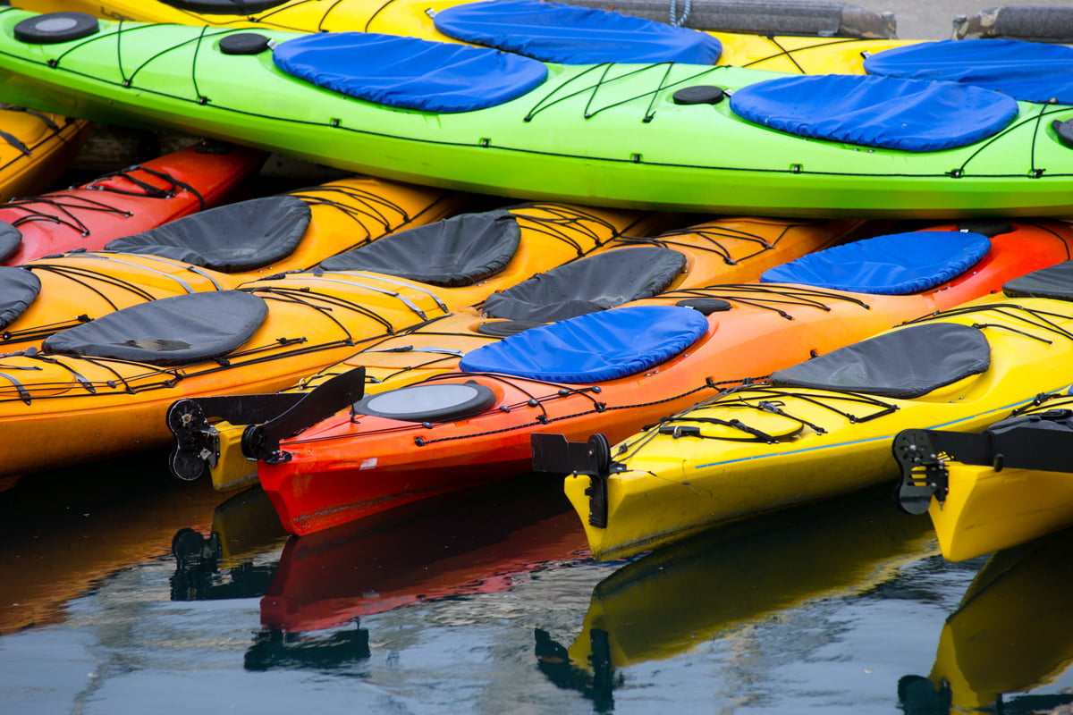 Bright Colors Sport Kayaks Alaska Marine Harbor