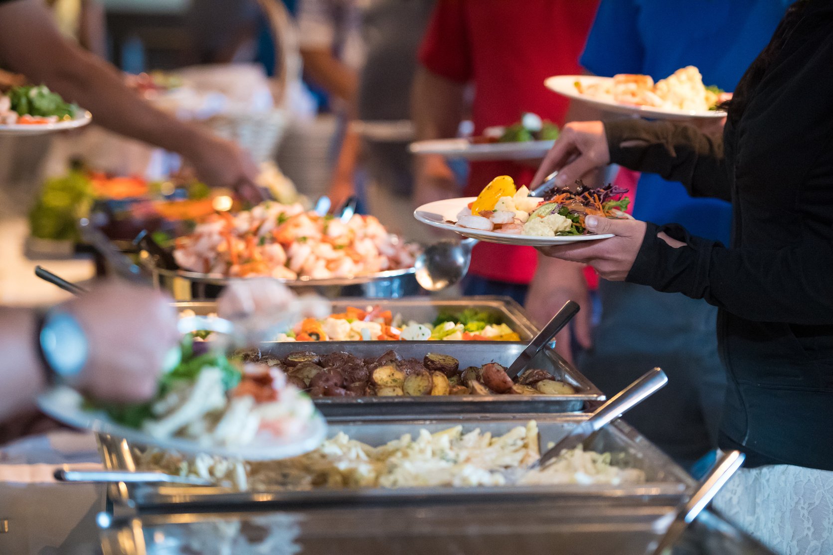 Self serve buffet at a banquet